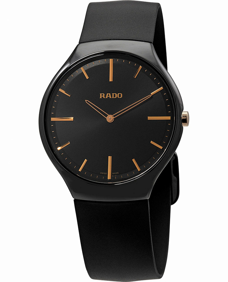 Часы Rado True Thinline R27741175 — мужские, черный