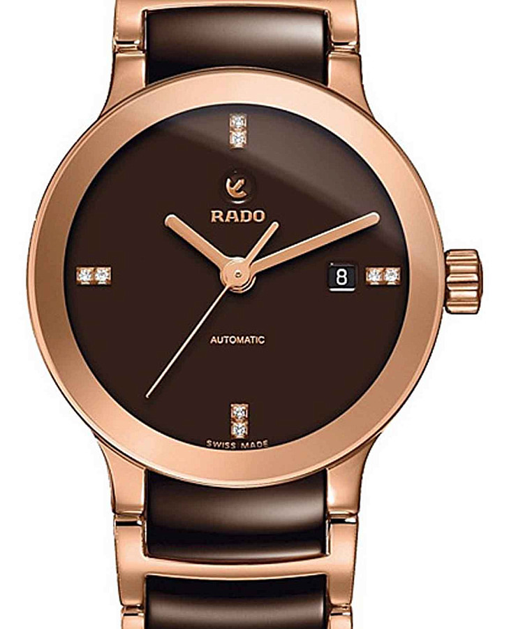 Часы Rado Centrix Automatic Diamonds R30183772 — механические, сталь металл