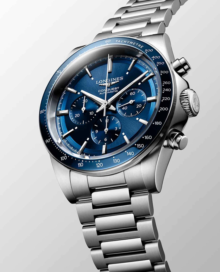 Часы Longines Conquest L3.835.4.92.6 — металл сталь керамика, Швейцария