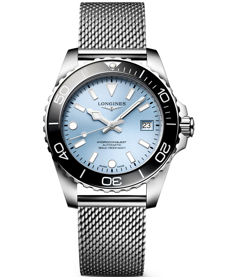 Часы Longines HydroConquest L3.779.4.99.6 — мужские, голубой