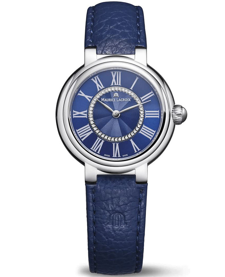 Часы Maurice Lacroix Fiaba Round FA1306-SS001-410-4 — женские, синий