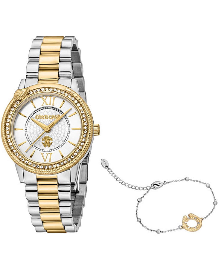 Часы Roberto Cavalli Lucente RC5L037M2055_SET — женские, серебристый