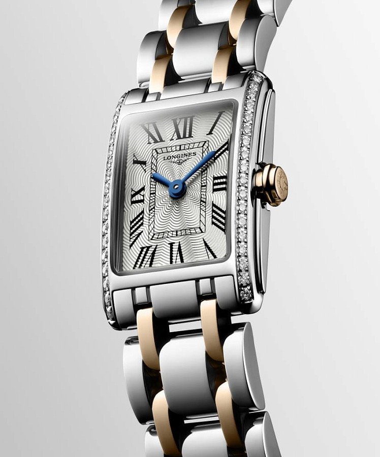 Часы Longines DolceVita L5.258.5.79.7 — нержавеющая сталь и 18 каратное розовое золото, женские