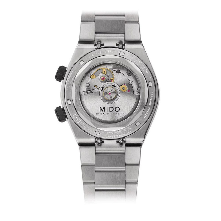 Часы Mido Multifort 8 Two Crowns M047.507.11.051.00 — черный, металл сталь