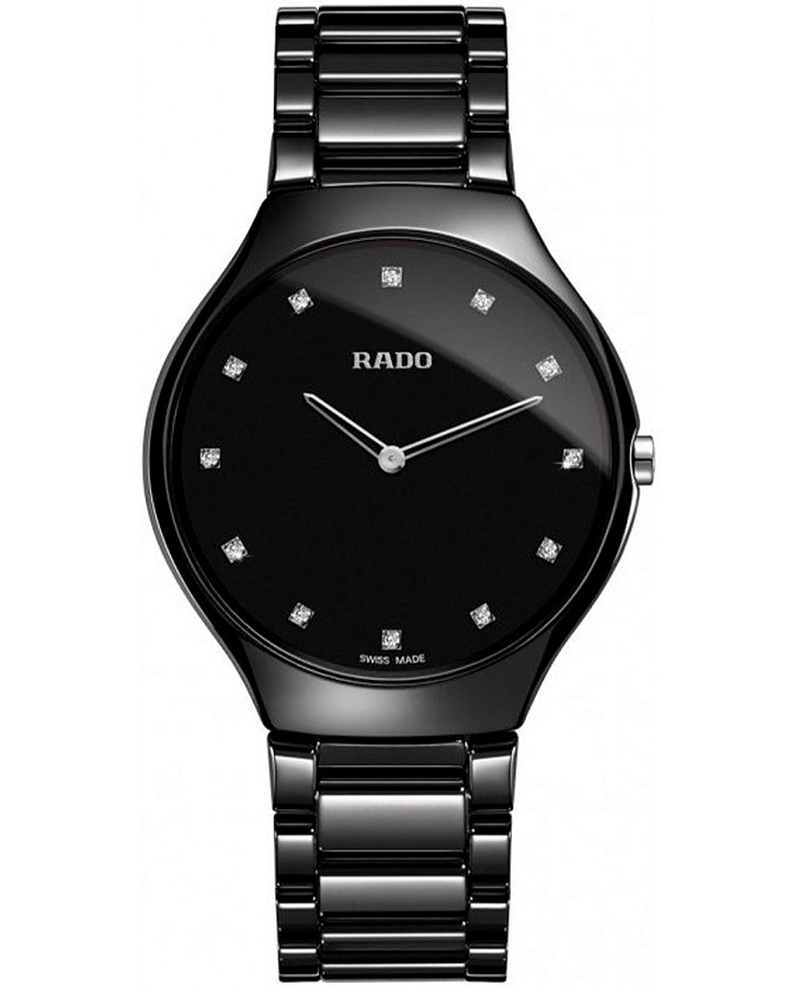 Часы Rado True Thinline R27741732 — мужские, черный
