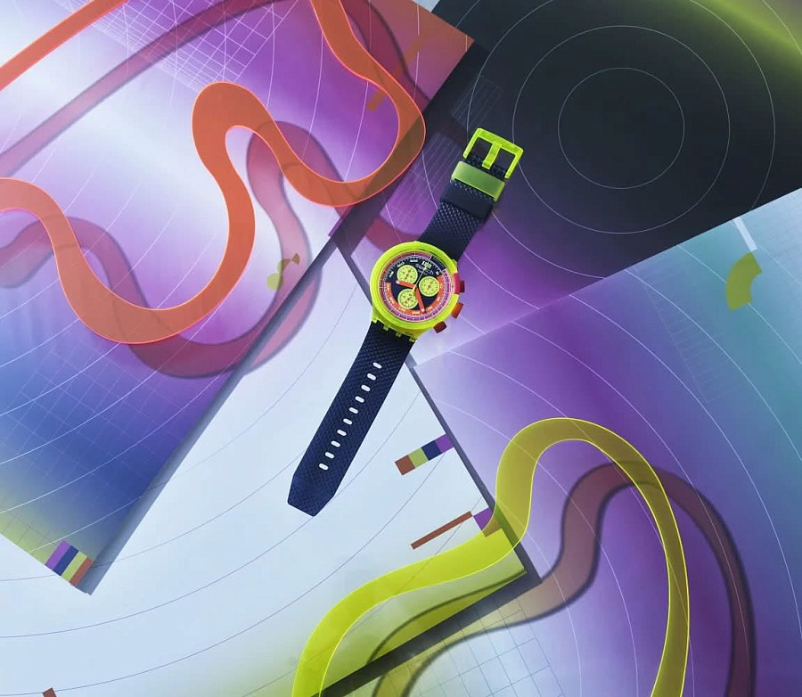 Часы Swatch Big Bold SB06J101-6000 — биоматериал, мужские