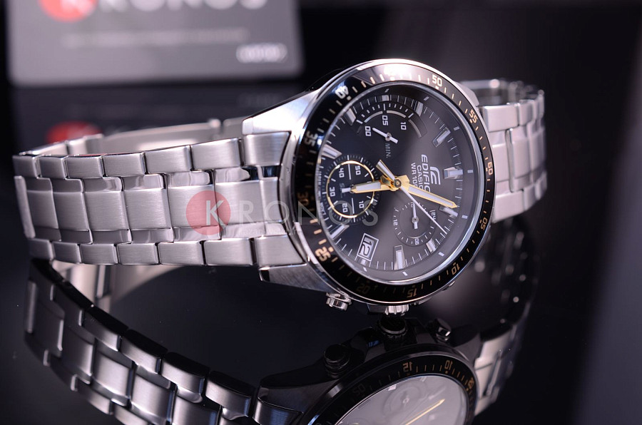 Часы Casio Edifice EFV-540D-1A9VUDF (EFV-540D-1A9) — кварцевые, металл сталь