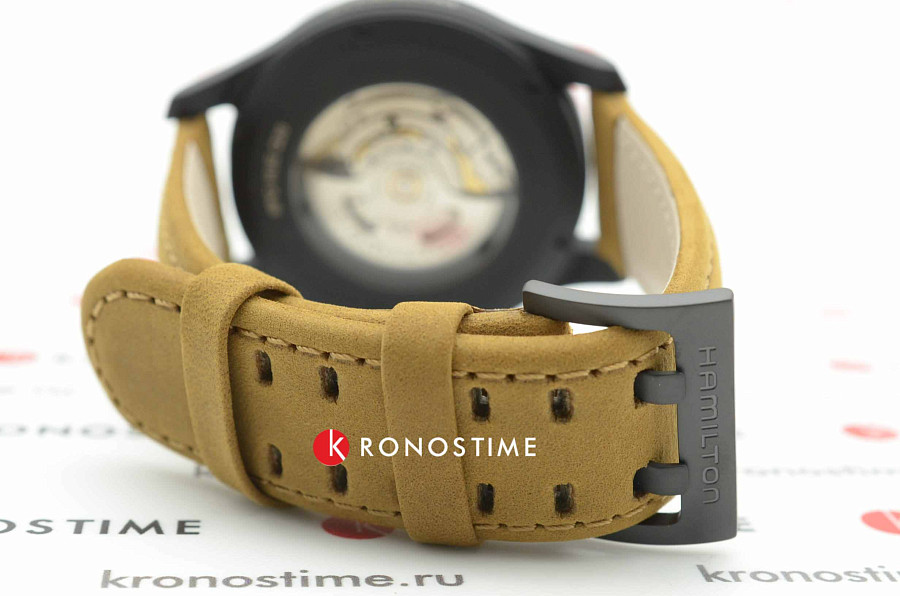 Часы Hamilton Khaki Field Titanium Auto H70665533 — мужские, коричневый