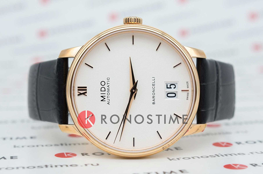 Часы Mido Baroncelli Big Date M027.426.36.018.00 — механические, металл сталь