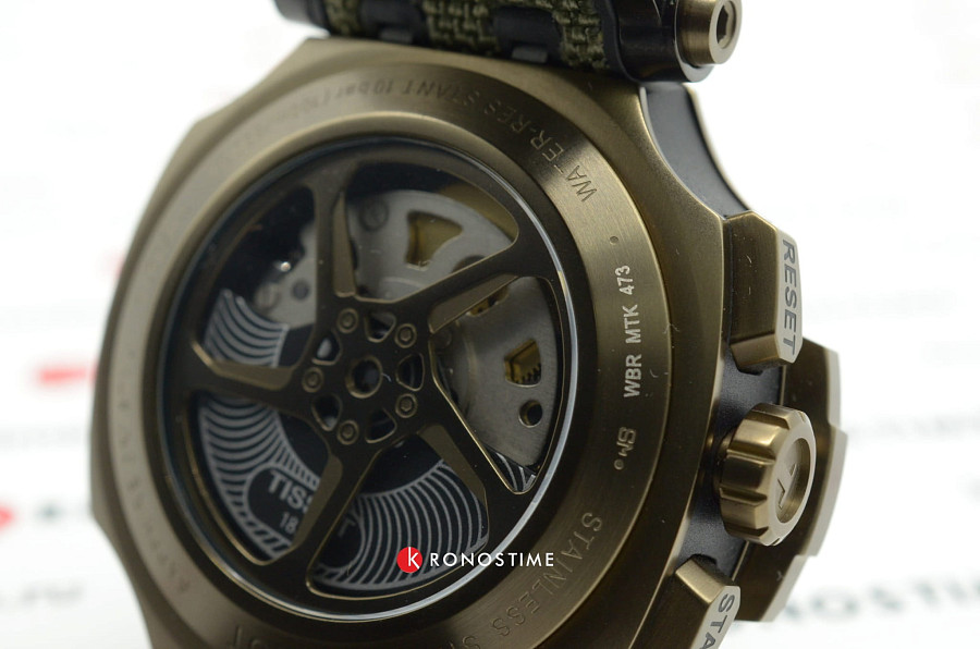 Часы Tissot T-Race Automatic Chronograph T115.427.37.091.00 — коричневый, сталь металл