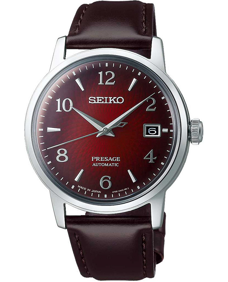 Часы Seiko Presage SRPE41J1 — мужские, бордовый