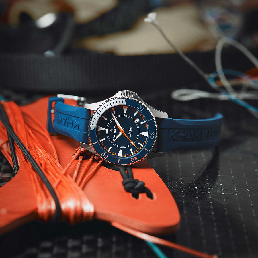Часы Hamilton Khaki Navy Scuba AAuto Syrocco Special Edition H82385340 — металл сталь, Швейцария