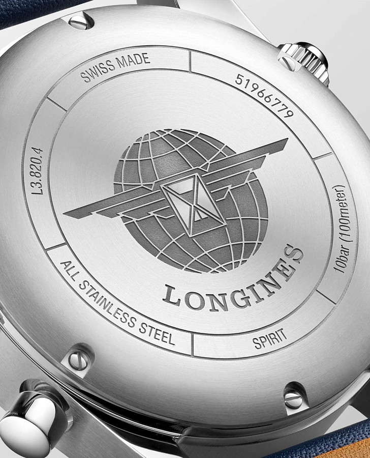 Часы Longines Spirit L3.820.4.93.0 — мужские, кожаный