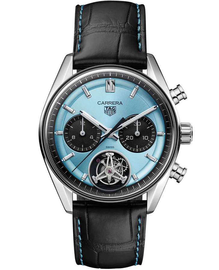 Часы TAG Heuer Carrera Chronograph Tourbillon CBS5014.FC6573 — мужские, синий