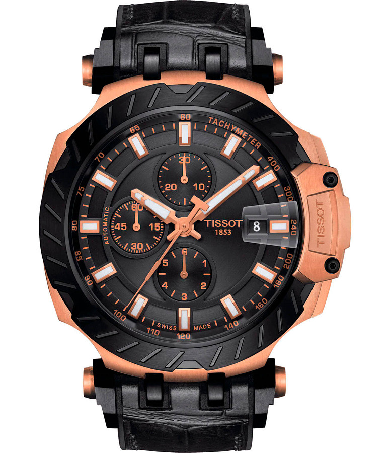 Часы Tissot T-Race Automatic Chronograph T115.427.37.051.01 — мужские, черный