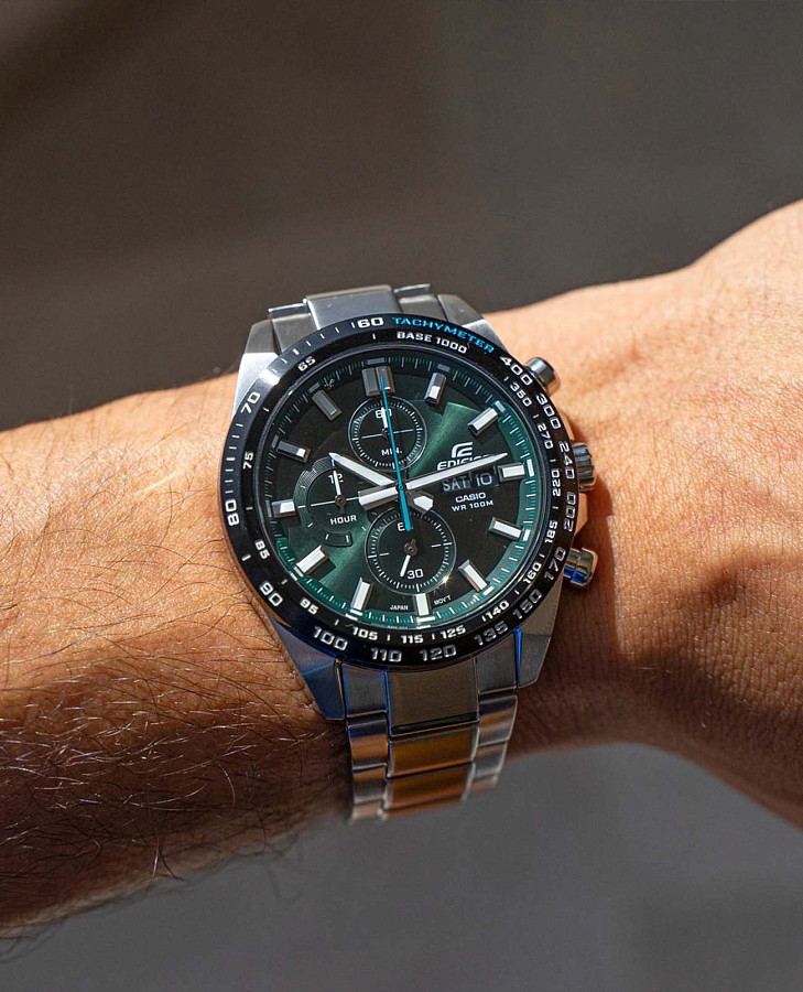 Часы Casio Edifice EFR-574DB-3A — кварцевые, карбон сталь металл