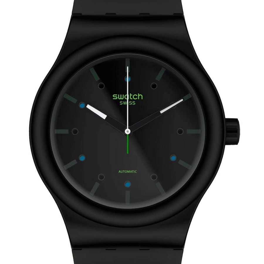 Часы Swatch Sistem51 Biosourced SO30B400 — мужские, биоматериал