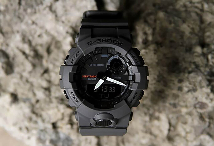 Часы Casio G-Shock GBA-800-8A — электронные, пластик