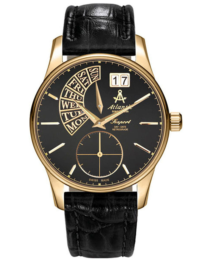 Часы Atlantic Seaport Day Date Retrograde 56351.45.61 — мужские, черный