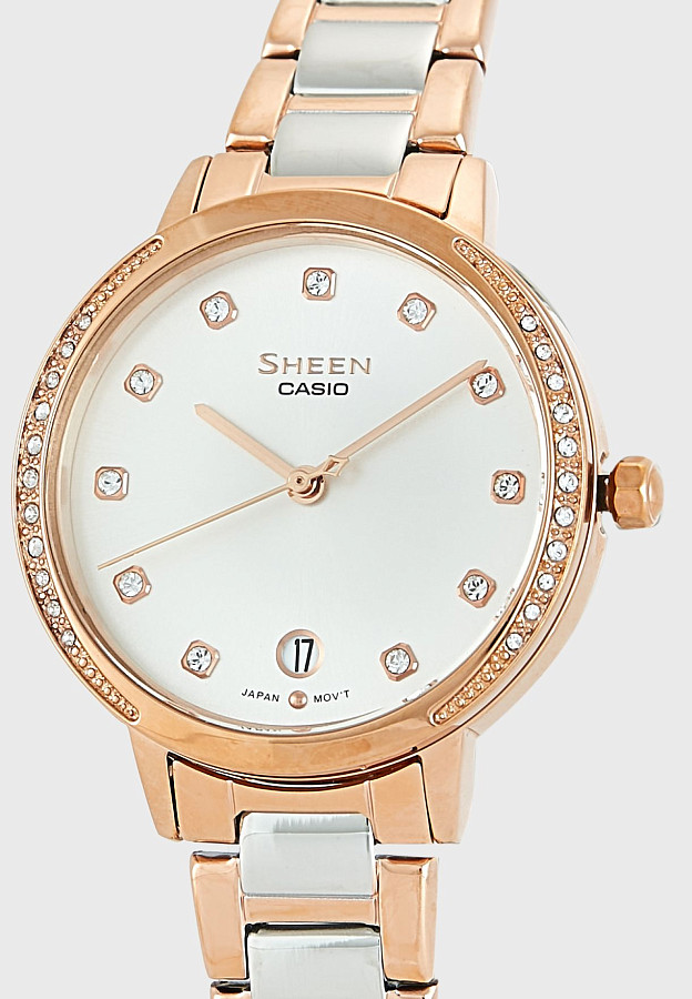 Часы Casio Sheen SHE-4056SPG-7A — сталь с ip покрытием, женские