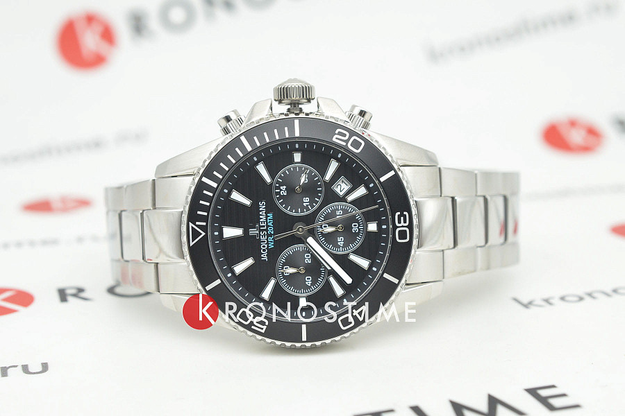 Часы Jacques Lemans Liverpool Diver 1-2206G — кварцевые, сталь металл