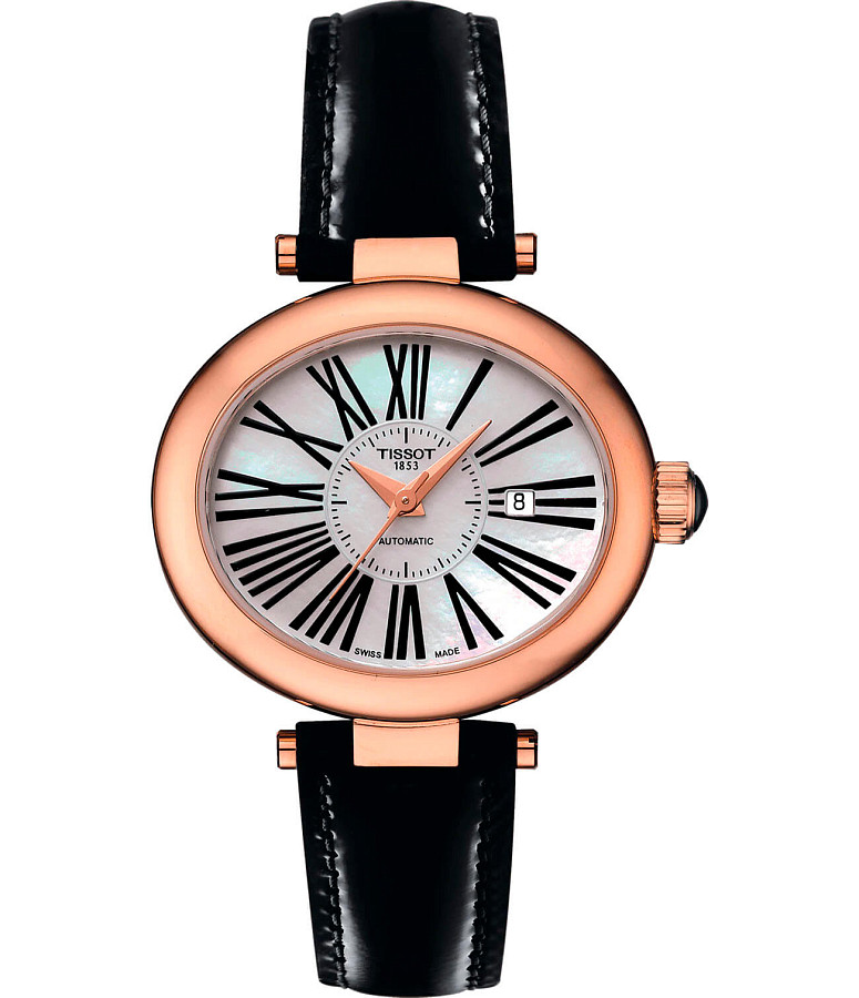 Часы Tissot Glamorous Lady Automatic 18K Gold T917.307.76.113.01 — женские, перламутровый