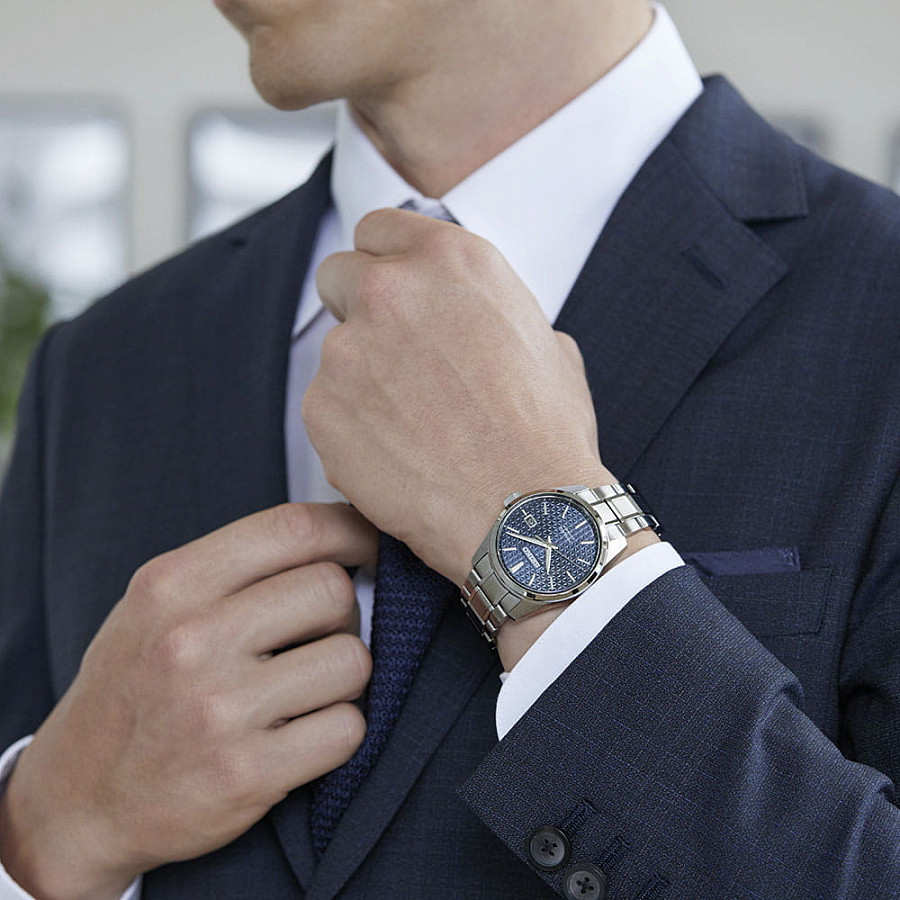 Часы Seiko Presage Sharp Edged Series SPB167 — синий, сталь металл