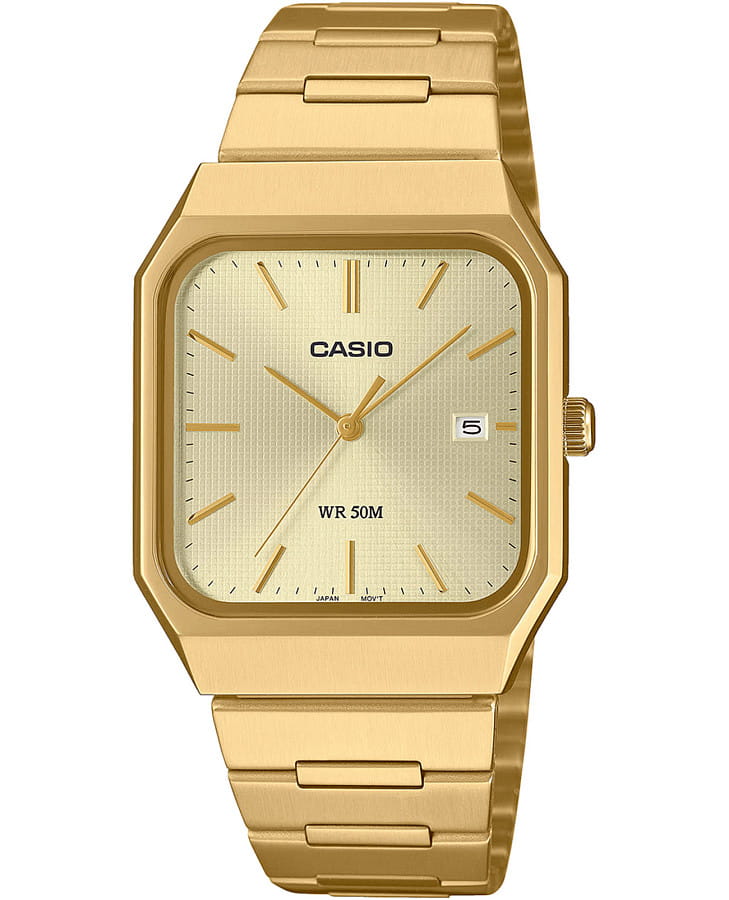Часы Casio Collection MTP-B185G-9A — мужские, золотой