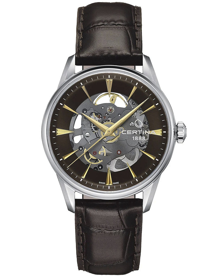 Часы Certina DS-1 Skeleton C029.907.16.081.00 — мужские, коричневый