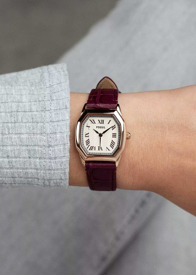Часы Fossil Harlow ES5428 — кварцевые, сталь металл