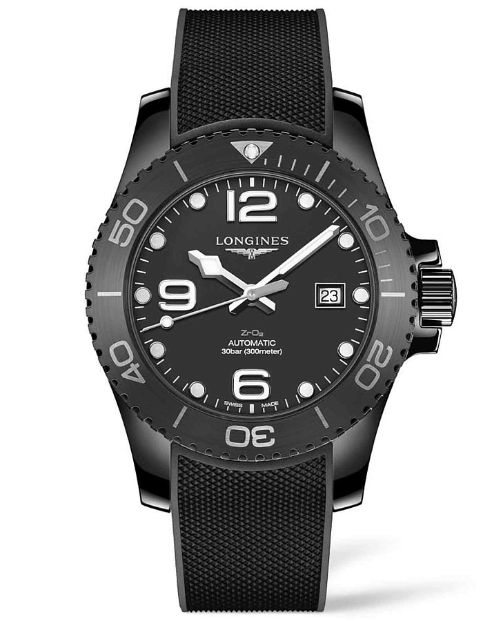 Часы Longines HydroConquest L3.784.4.56.9 — мужские, черный