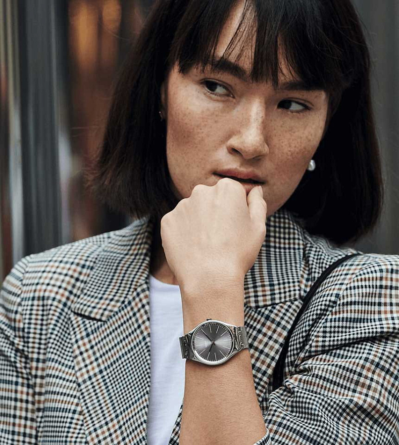 Часы Swatch Skin Irony Skinsteel SYXS123GG — кварцевые, металл сталь