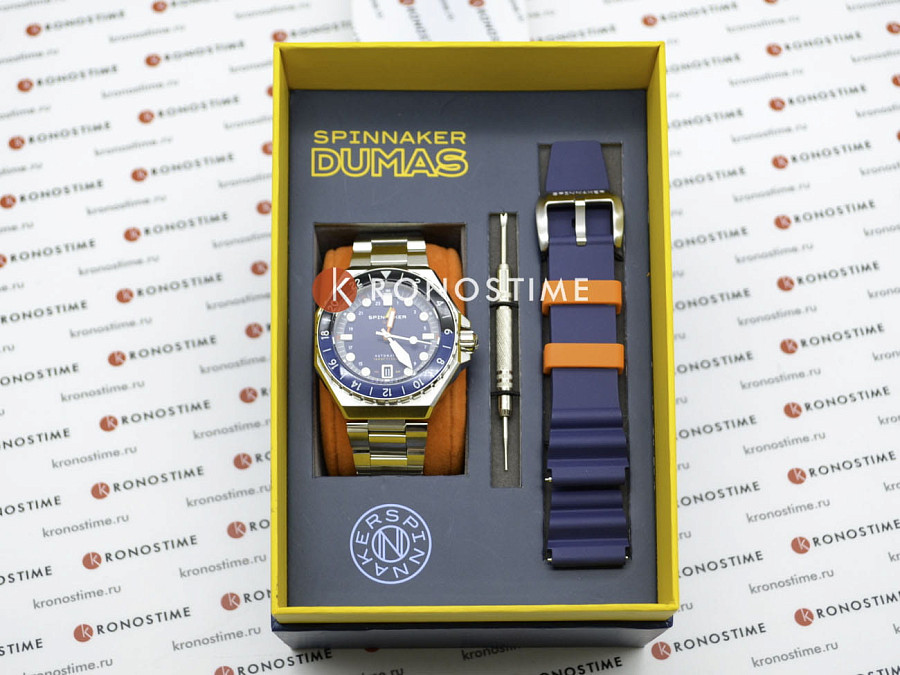 Часы Spinnaker Dumas GMT SP-5119-22 — мужские, серебристый