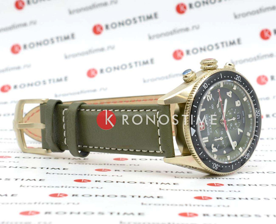 Часы Swiss Military Hanowa Greyhound SMWGC0003850 — кожаный, мужские