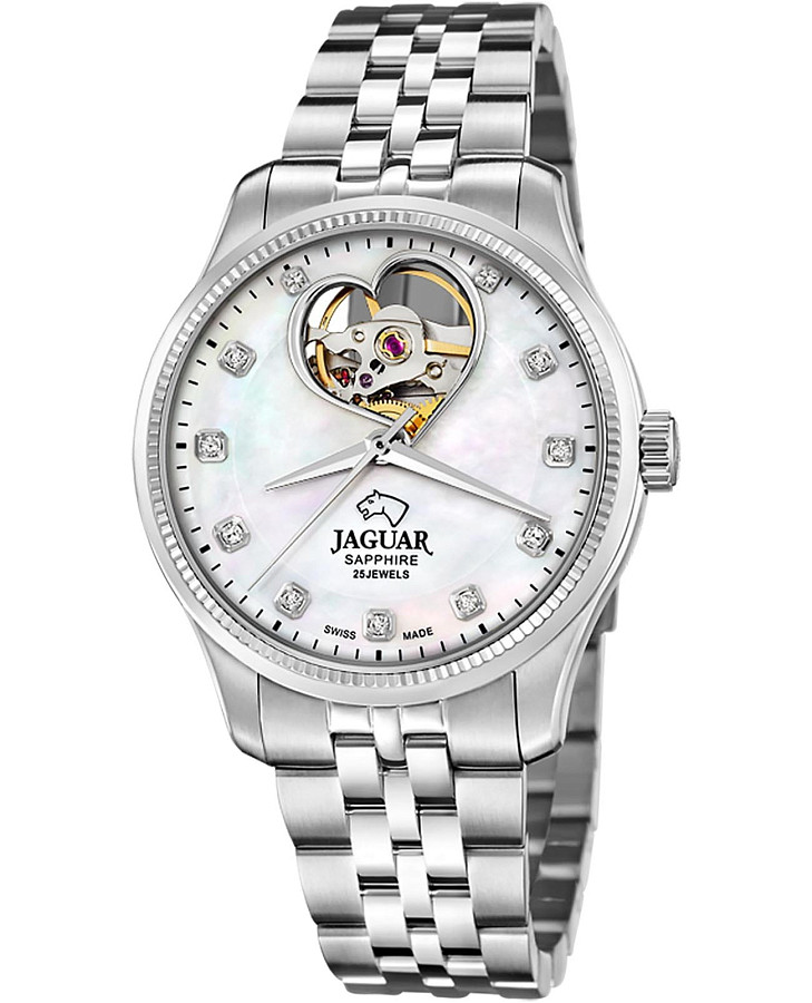 Часы Jaguar Automatic Open Heart J994/1 — женские, перламутровый