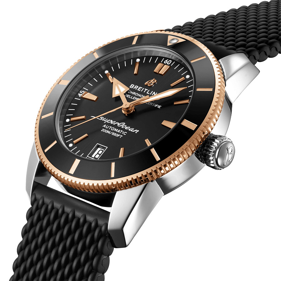 Часы Breitling Superocean Heritage B20 Automatic 42 UB2010121B1S1 — механические, сталь металл золото