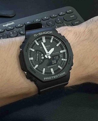 Фото покупателя: Японские наручные часы Casio G-Shock GA-2100-1ADR (GA-2100-1A) с хронографом