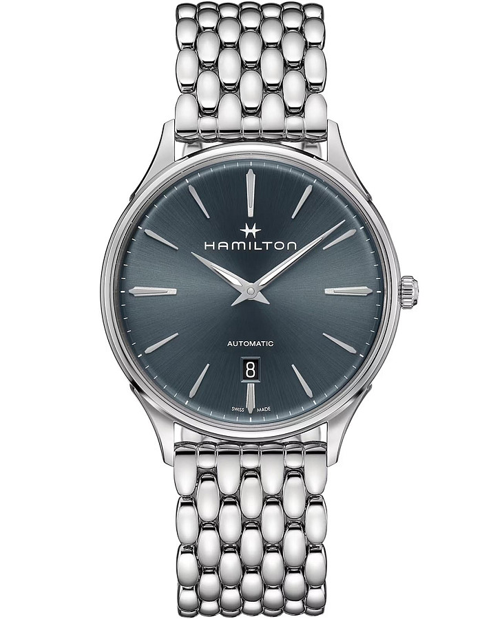 Часы Hamilton Jazzmaster Thinline Auto H38525141 — мужские, серый