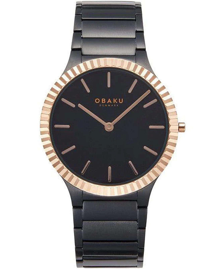 Часы Obaku Linje Jude V292GXMBSB — мужские, черный