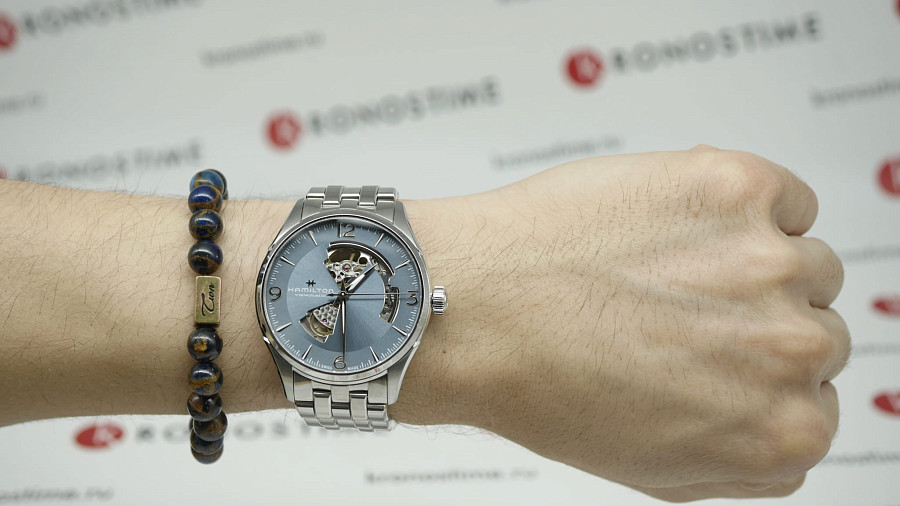 Часы Hamilton Jazzmaster Open Heart Auto H32705142 — нержавеющая сталь, бирюзовый
