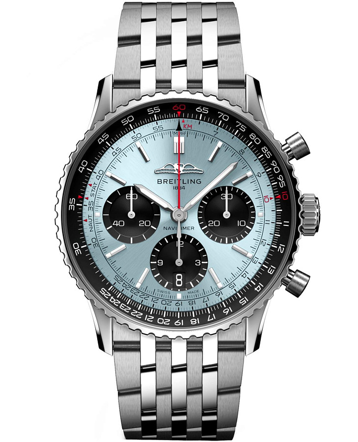 Часы Breitling Navitimer B01 Chronograph 41 AB0139241C2A1 — мужские, голубой