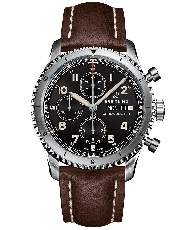 Часы Breitling Aviator 8 Chronograph 43 A13316101B1X3 — мужские, черный