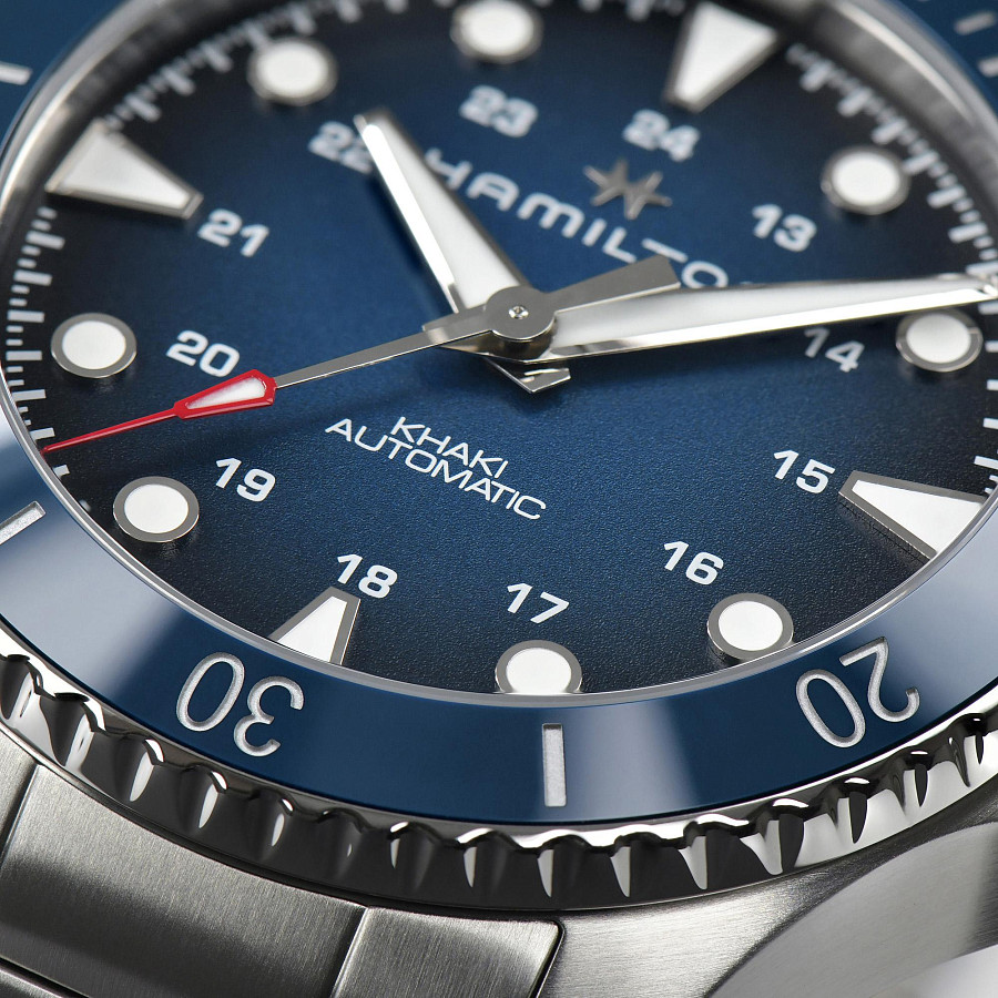 Часы Hamilton Khaki Navy Scuba Automatic H82505140 — мужские, серебристый