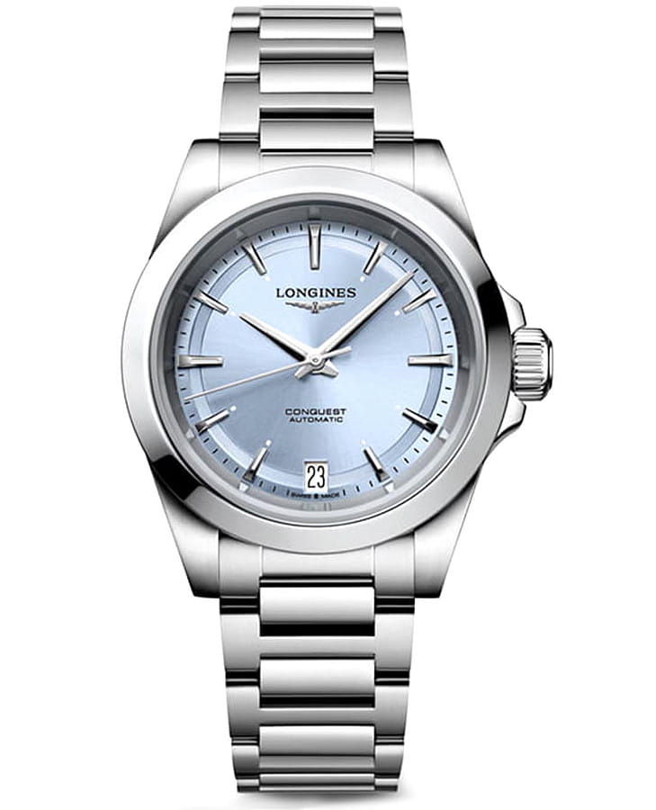 Часы Longines Conquest L3.430.4.92.6 — женские, синий