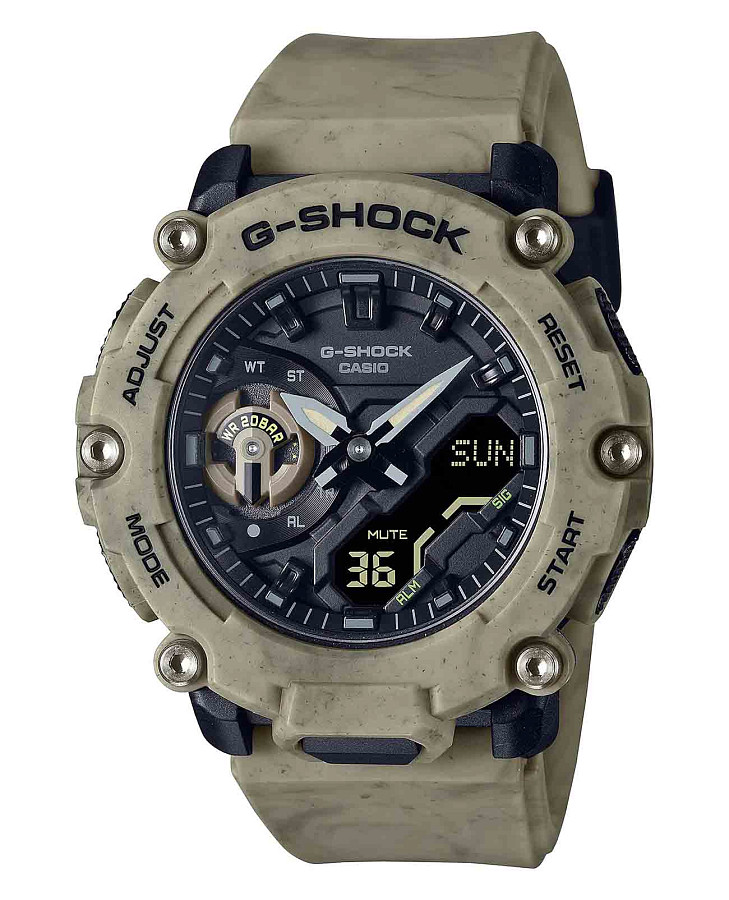 Часы Casio G-Shock GA-2200SL-5A — мужские, бежевый