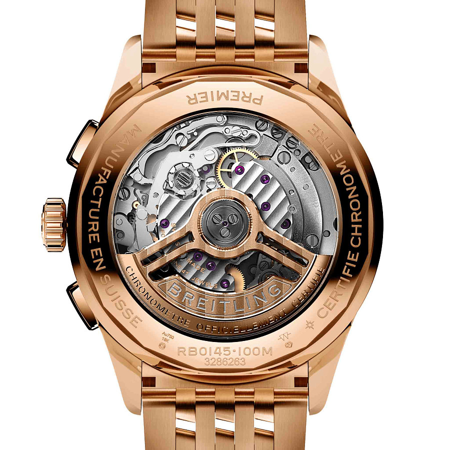 Часы Breitling Premier B01 Chronograph 42 RB0145371G1R1 — механические, золото