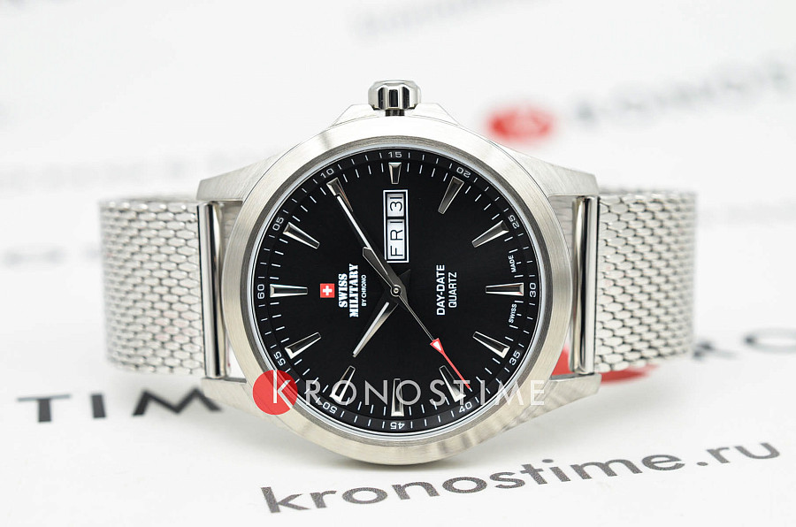 Часы Swiss Military by Chrono Day Date SMP36040.01 — кварцевые, сталь