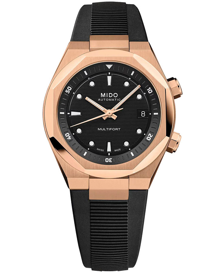 Часы Mido Multifort 8 Two Crowns M047.507.37.051.00 — мужские, черный