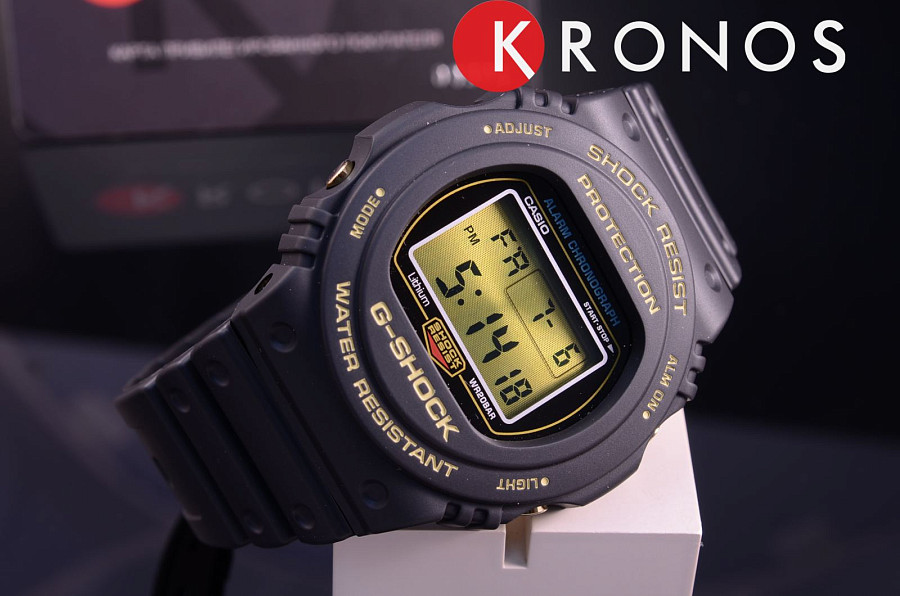 Часы Casio G-Shock DW-5735D-1B — электронные, пластик сталь металл