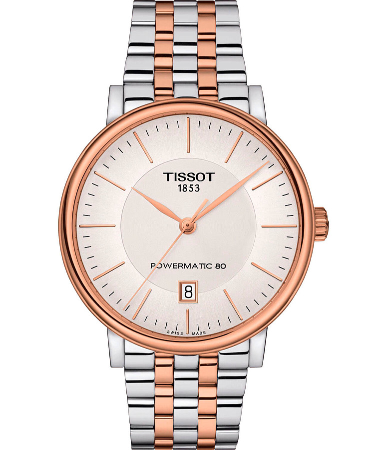 Часы Tissot Carson Powermatic 80 T122.407.22.031.01 — мужские, белый